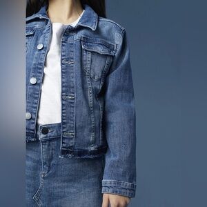 DL1961 Dark Wash Denim Jacket - Blue girls kids small jeans